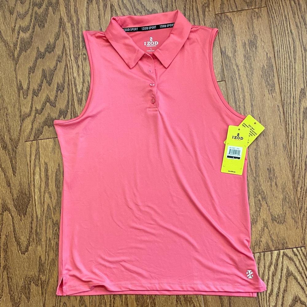 NWT IZOD Women's Coral Sleeveless Tank Top size Large